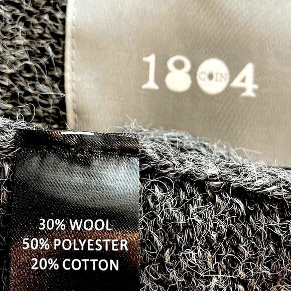 1804 Coin High Low Crew Neck Wool Blend S Grunge Sweater With Styled Holes/Runs - Picture 11 of 16